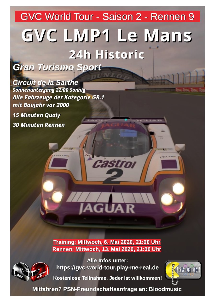 Saison 2 - Rennen 9 - GVC LMP1 Le Mans 24h Historic - Circuit de la Sarthe - GR.1 vor 2000