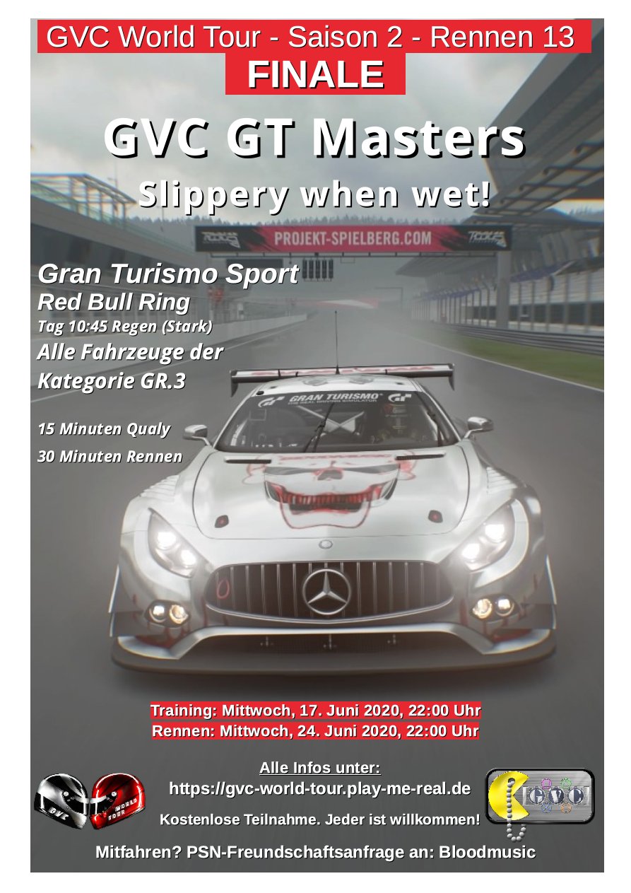 Saison 2 - Rennen 13 - GVC GT Masters (Slippery when wet!) - Red Bull Ring - GR.3