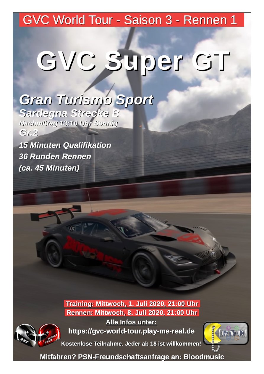 Saison 3 - Rennen 1 - GVC Super GT - Sardegna Strecke B - GR.2