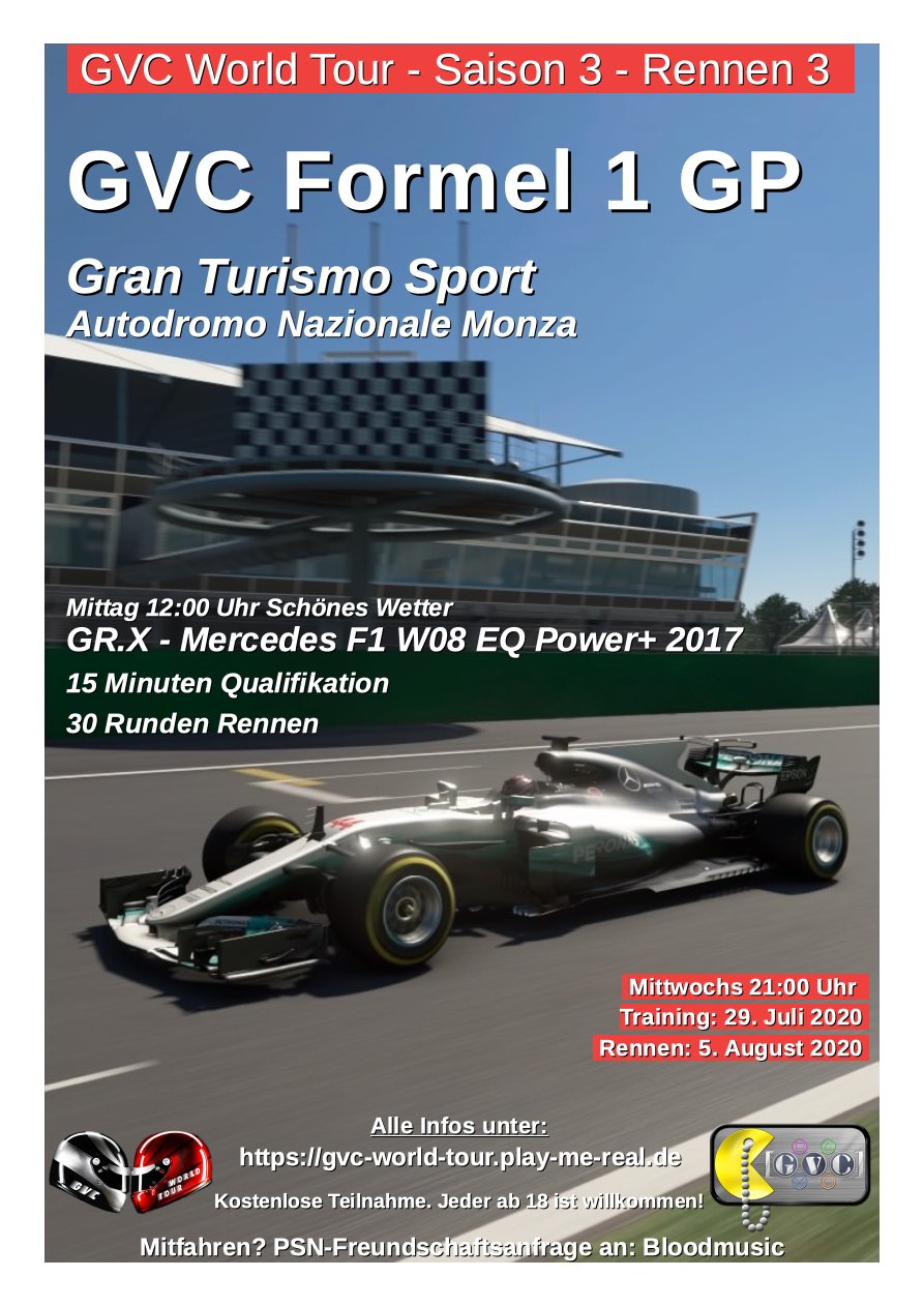 Saison 3 - Rennen 3 - GVC Formel 1 GP - Autodromo Nazionale Monza