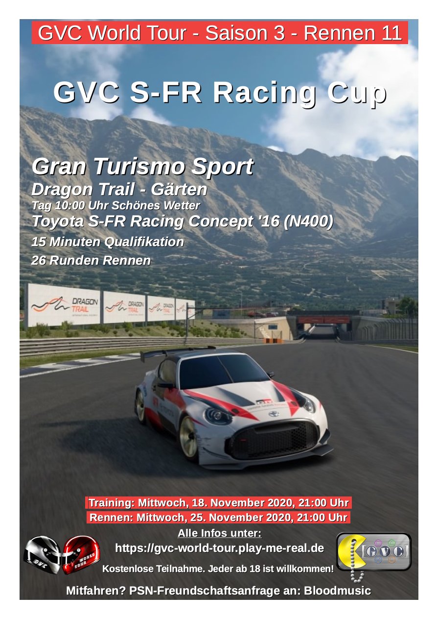Saison 3 - Rennen 11 - GVC S-FR Racing Cup - Dragon Trail - Gärten