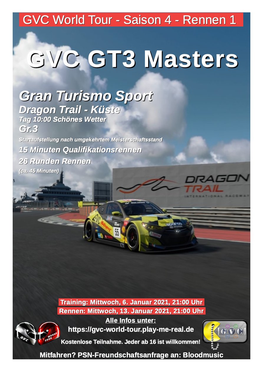 Saison 4 - Rennen 1 - GVC GT3 Masters - Dragon Trail - Küste - GR.3