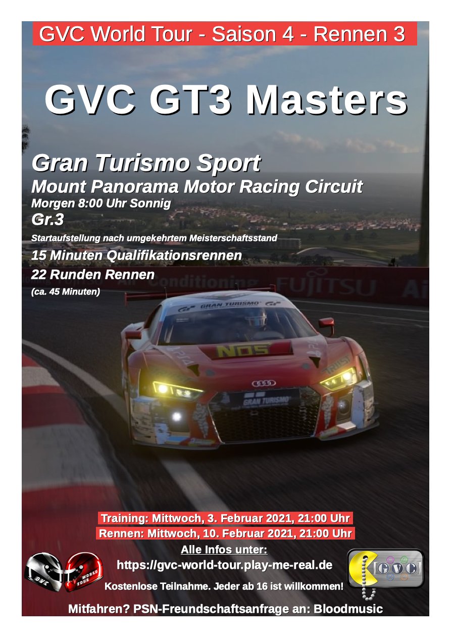 Saison 4 - Rennen 3 - GVC GT3 Masters - Mount Panorama Motor Racing Circuit - GR.3