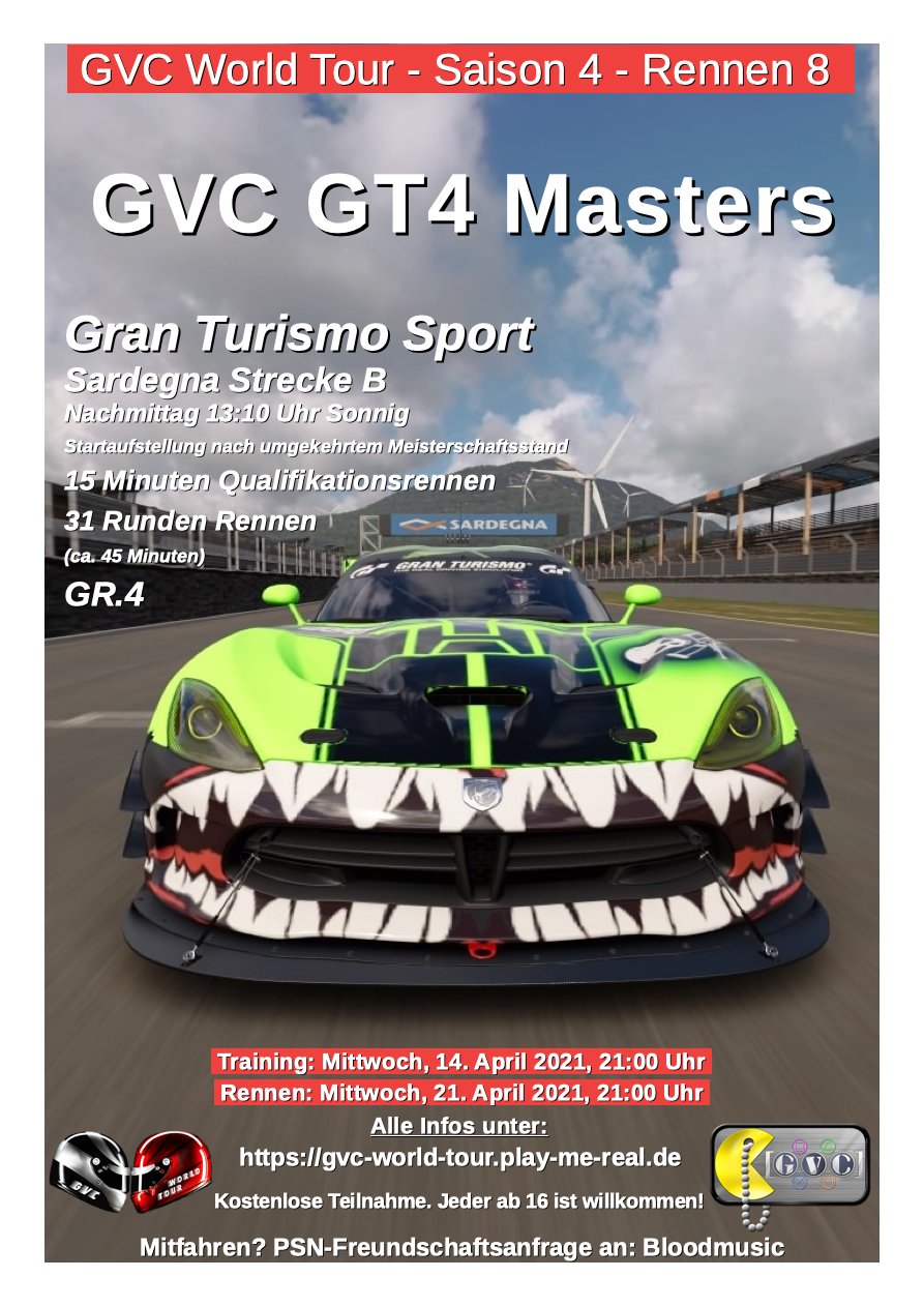 Saison 4 - Rennen 8 - GVC GT4 Masters - Sardegna Strecke B - GR.4