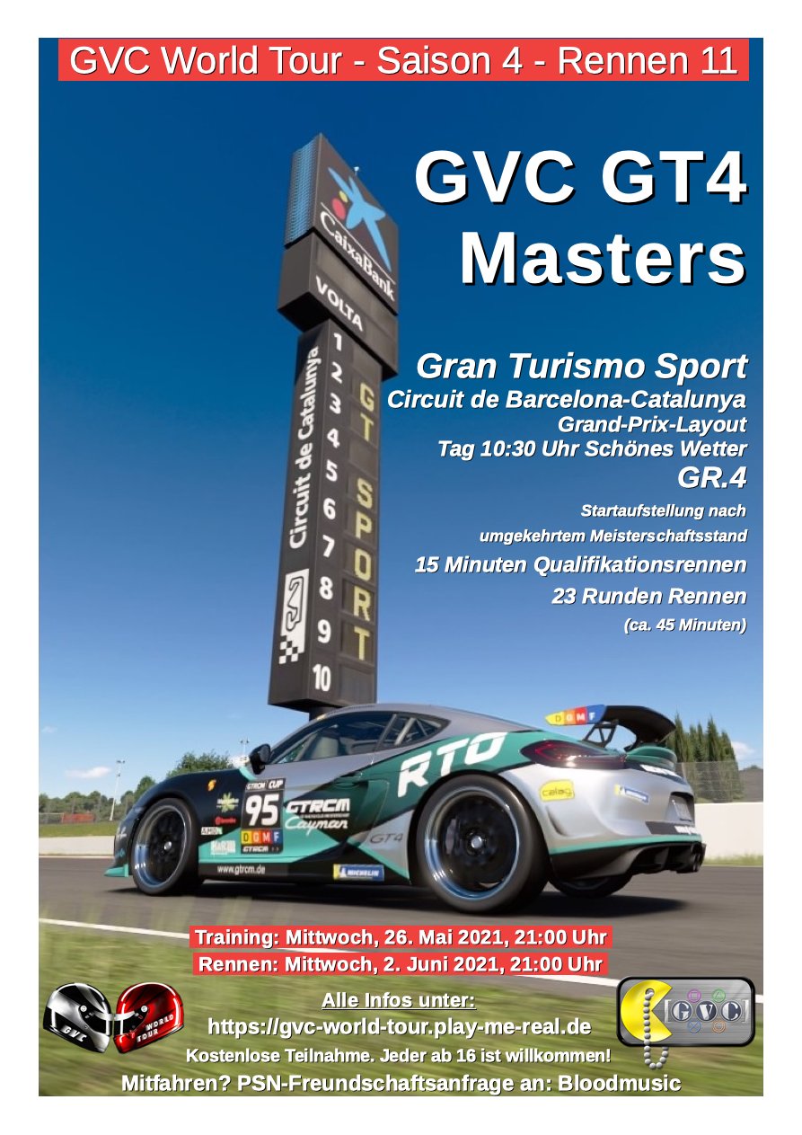 Saison 4 - Rennen 11 - GVC GT4 Masters - Circuit de Barcelona-Catalunya - Grand-Prix-Layout - GR.4