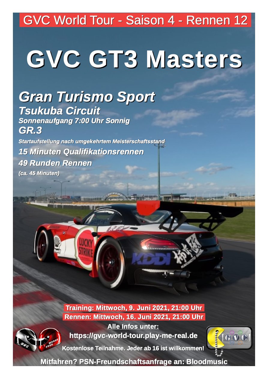Saison 4 - Rennen 12 - GVC GT3 Masters - Tsukuba Circuit - GR.3