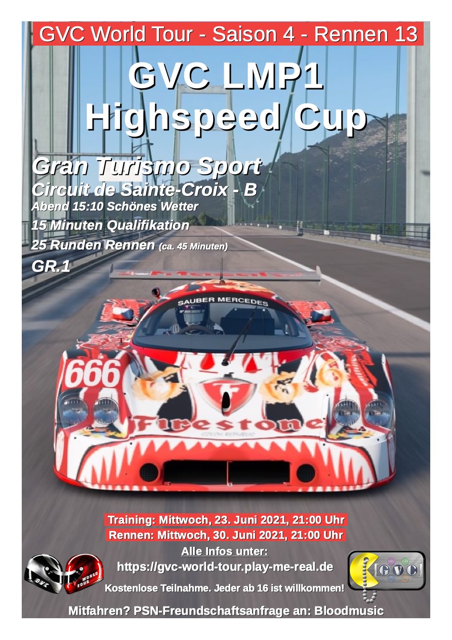 Saison 4 - Rennen 13 - GVC LMP1 Highspeed Cup - Circuit de Sainte-Croix - B - GR.1