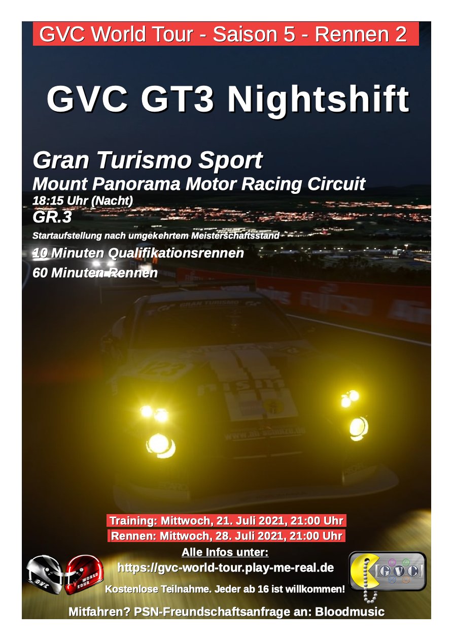 Saison 5 - Rennen 2 - GVC GT3 Nightshift - Mount Panorama Motor Racing Circuit - GR.3