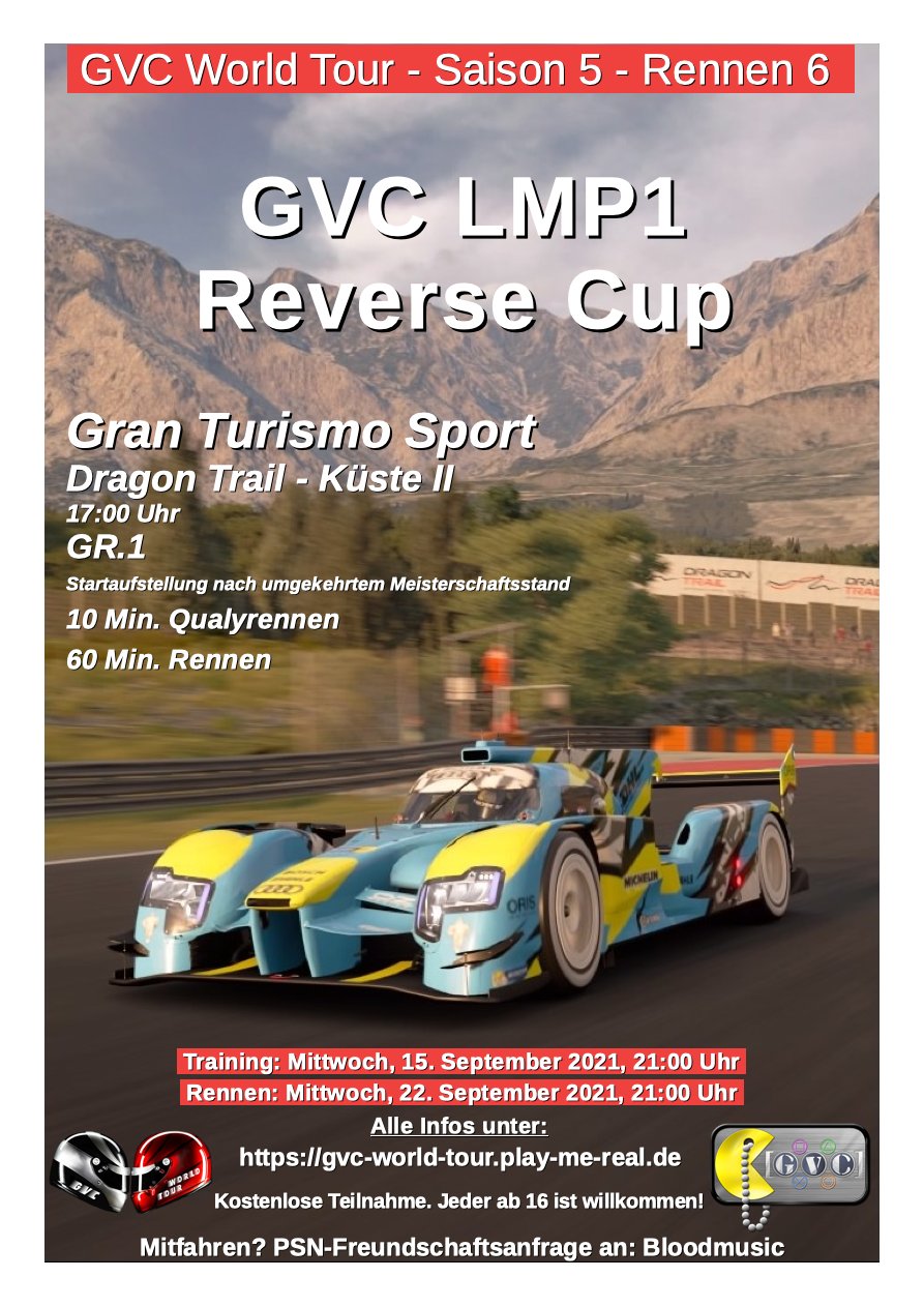 Saison 5 - Rennen 6 - GVC LMP1 Reverse Cup - Dragon Trail - Küste II - GR.1