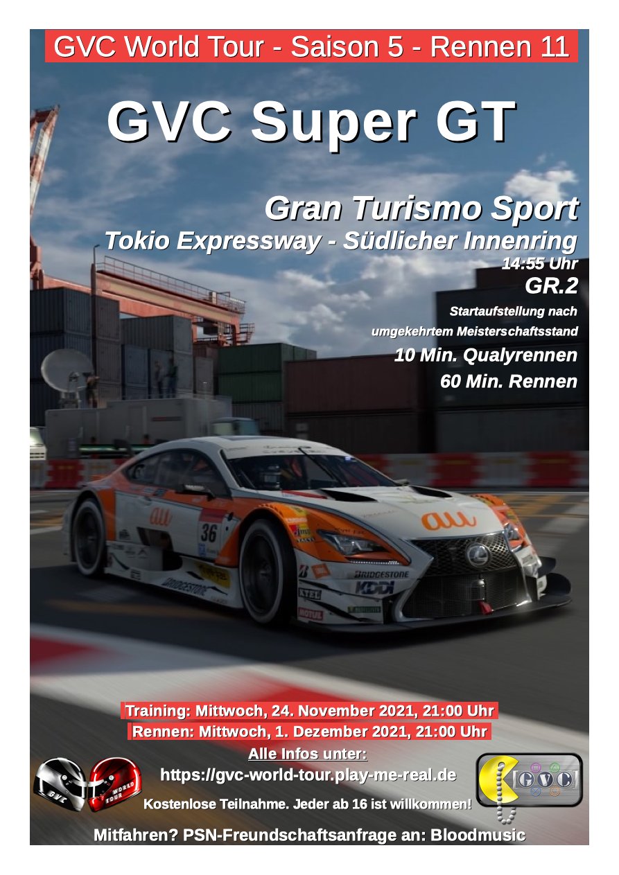 Saison 5 - Rennen 11 - GVC Super GT - Tokyo Expressway  - Südlicher Innenring - GR.2