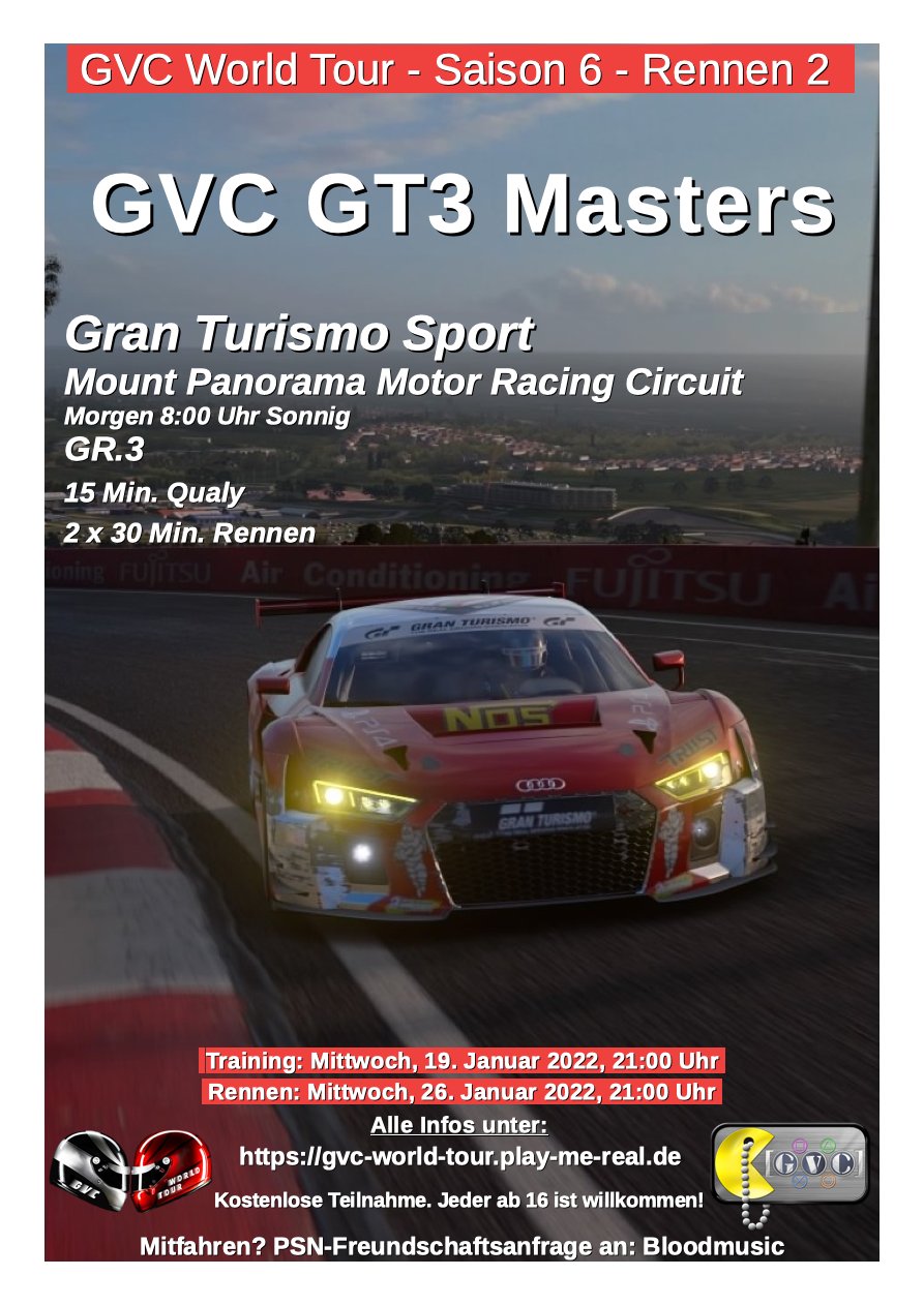 Saison 6 - Rennen 2 - GVC GT3 MASTERS - MOUNT PANORAMA MOTOR RACING CIRCUIT - GR.3