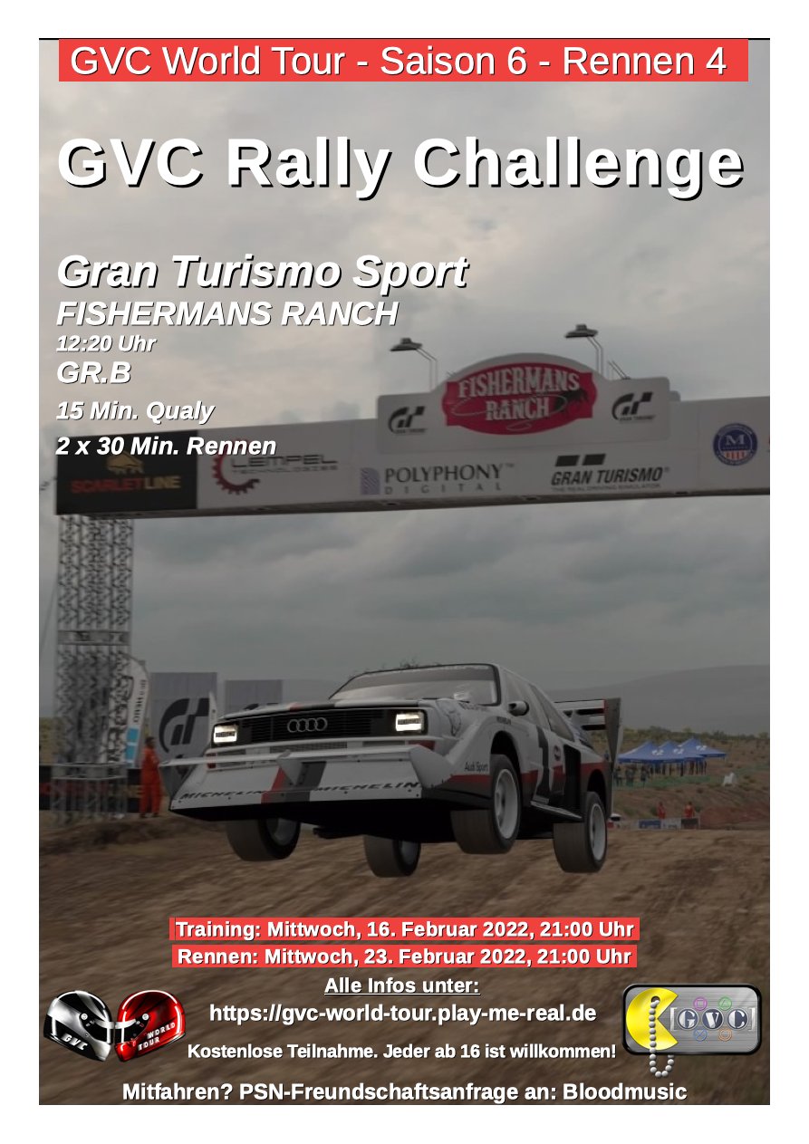 Saison 6 - Rennen 4 - GVC Rally Challenge - FISHERMANS RANCH - GR.B