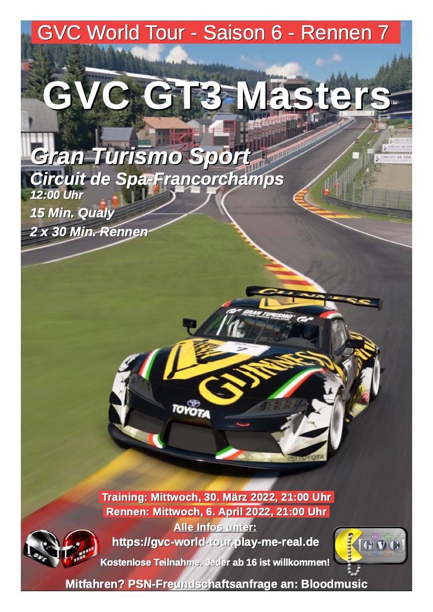 Saison 6 - Rennen 7 - GVC GT3 MASTERS - CIRCUIT DE SPA-FRANCORCHAMPS - GR.3