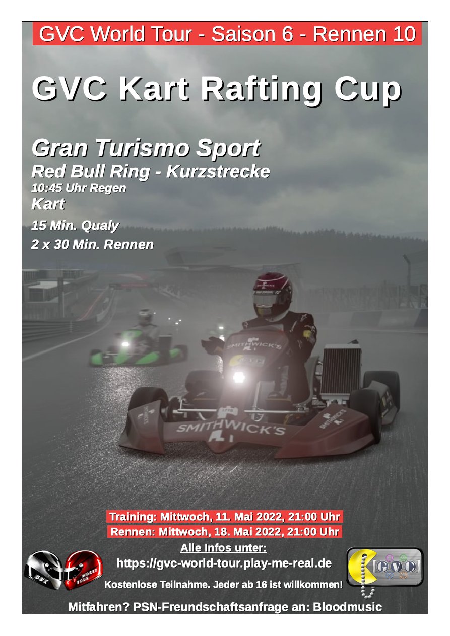Saison 6 - Rennen 10 - GVC Kart Rafting Cup - Red Bull Ring - Kurzstrecke - Kart