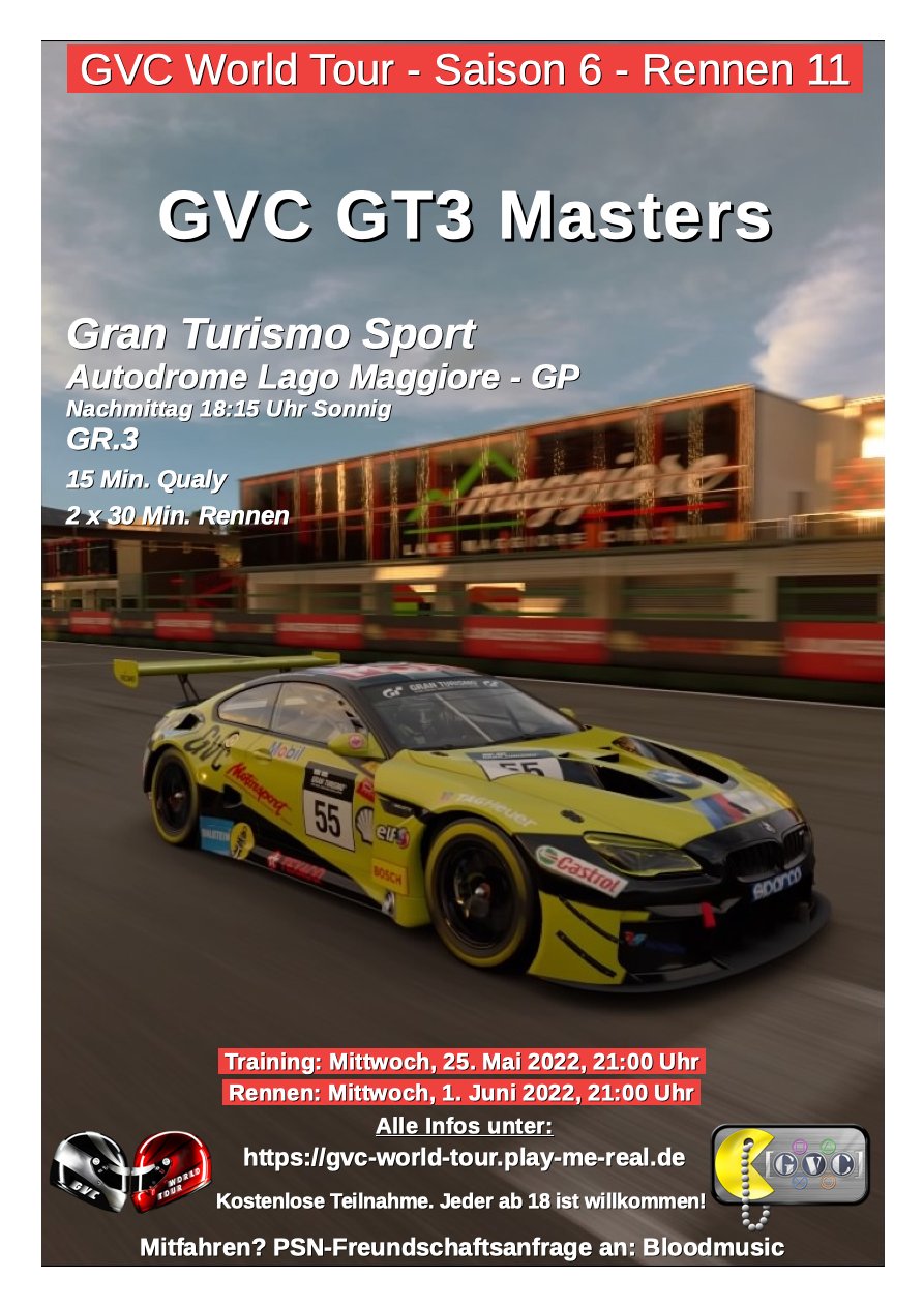 Saison 6 - Rennen 11 - GVC GT3 MASTERS - AUTODROME LAGO MAGGIORE - GR.3