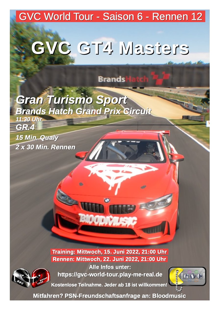 Saison 6 - Rennen 12 - GVC GT4 MASTERS - BRANDS HATCH GRAND PRIX CIRCUIT - GR.4