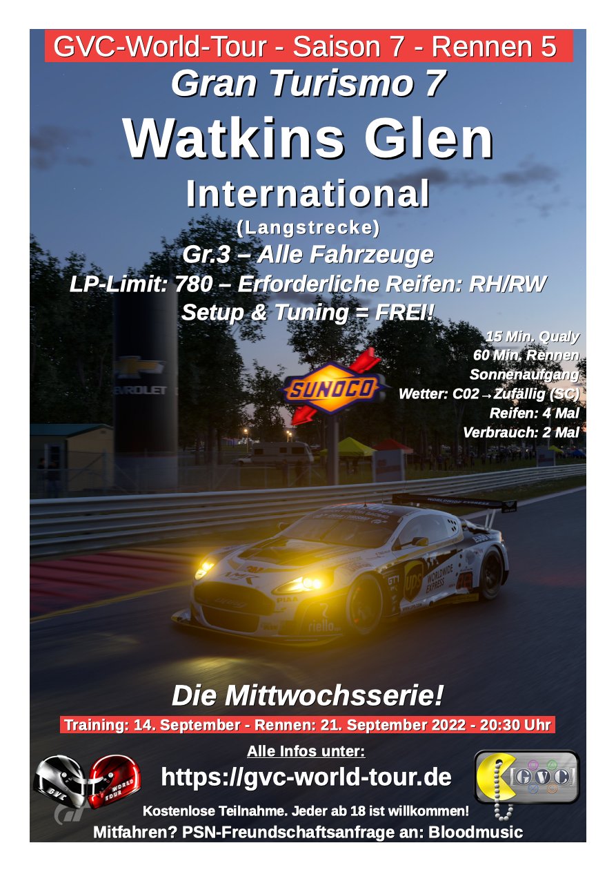 Saison 7 - Rennen 5 - Watkins Glen International - Langstrecke - Gr.3