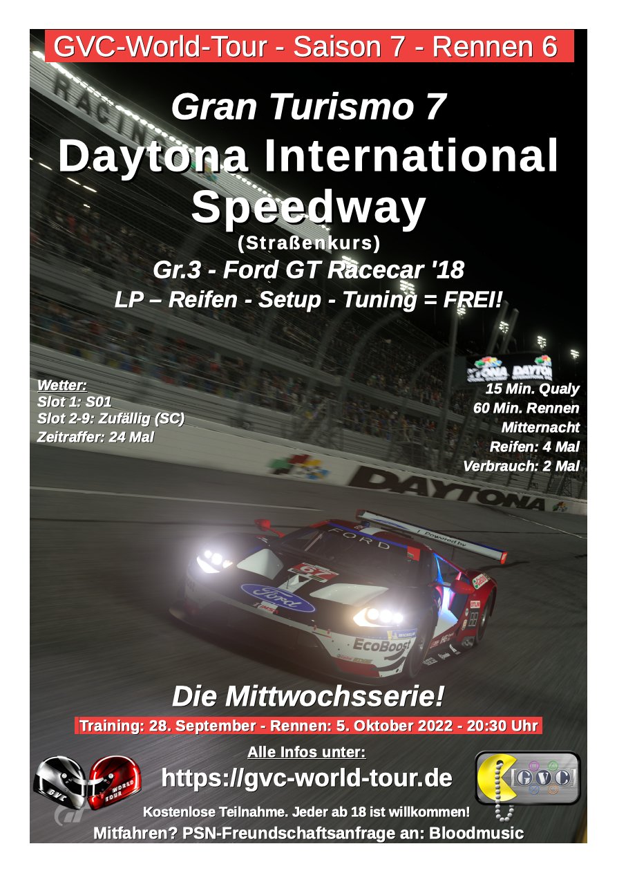 Saison 7 - Rennen 6 - Daytona International Speedway - Straßenkurs - Gr.3 - Ford GT Racecar '18<