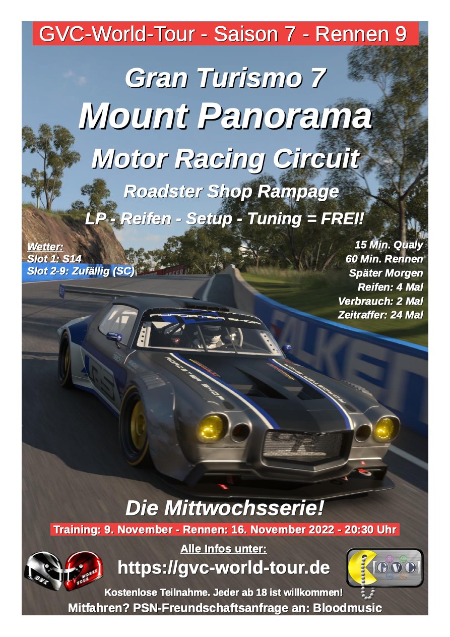 Saison 7 - Rennen 9 - Mount Panorama Motor Racing Circuit - Roadster Shop Rampage