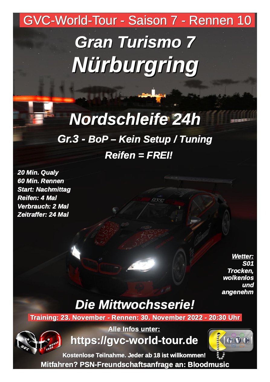 Saison 7 - Rennen 10 - Nürburgring Nordschleife 24h - Gr.3<