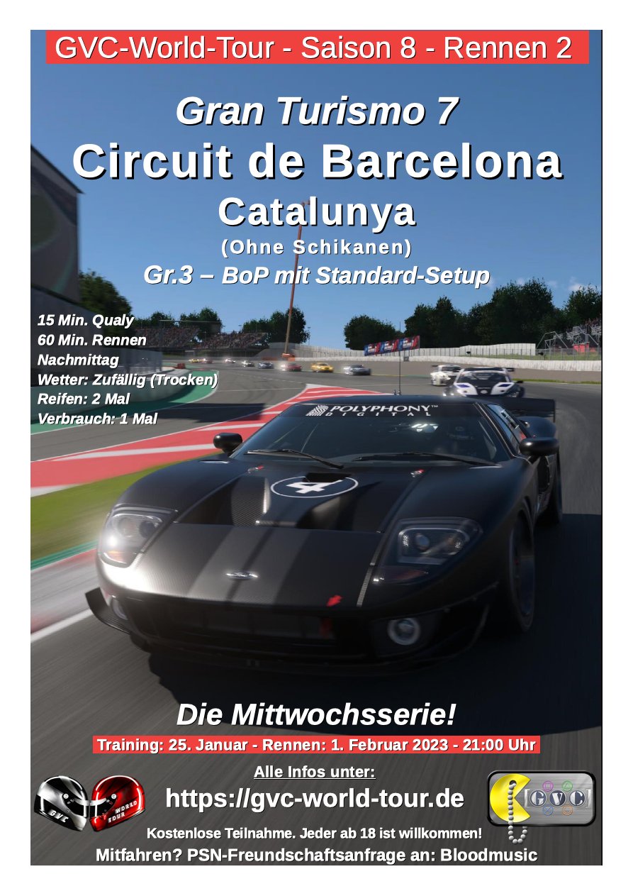 Saison 8 - Rennen 2 - Circuit de Barcelona-Catalunya - Ohne Schikanen - Gr.3