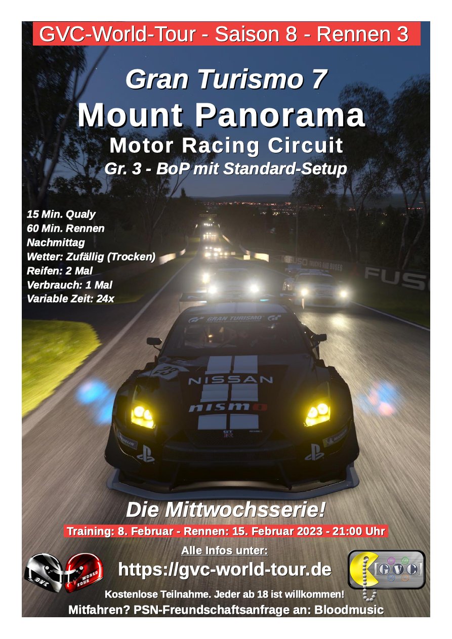 Saison 8 - Rennen 3 - Mount Panorama Motor Racing Circuit - Gr.3