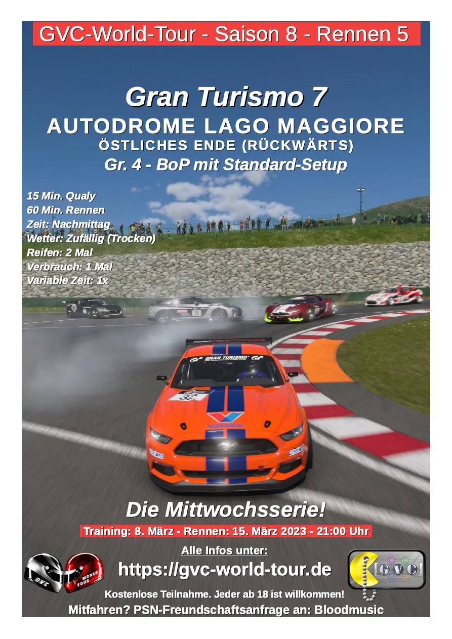 Saison 8 - Rennen 5 - Autodrome Lago Maggiore - Östliches Ende (Rückwärts) - Gr.4