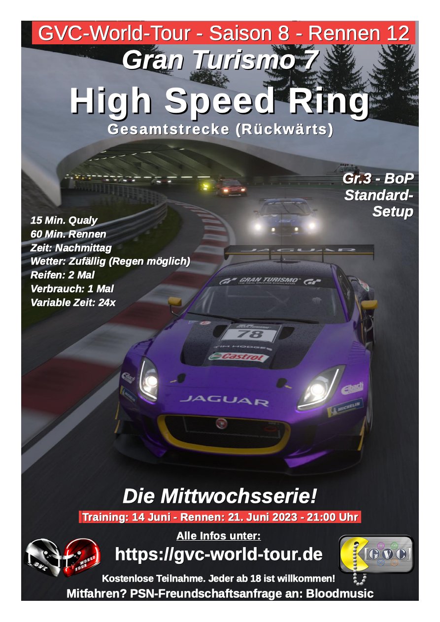 Saison 8 - Rennen 12 - High Speed Ring - Gesamtstrecke (Rückwärts) - Gr.3