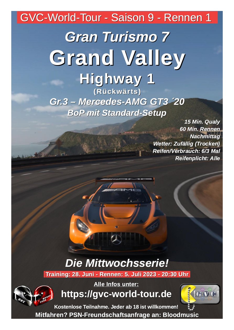 Saison 9 - Rennen 1 - Grand Valley - Highway 1 - Rückwärts - Gr.3 – Mercedes-AMG GT3 '20