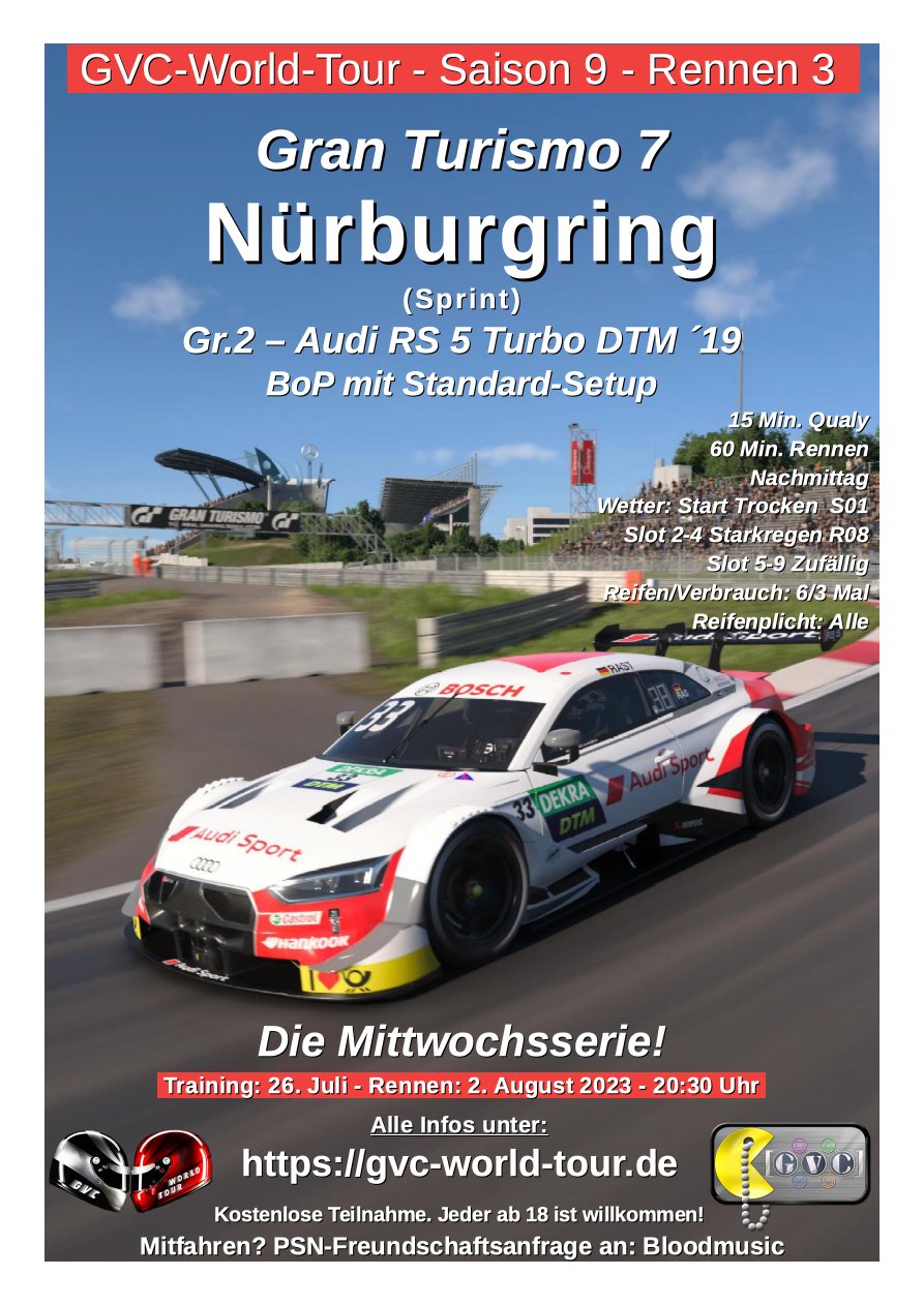 Saison 9 - Rennen 3 - Nürburgring - Sprint - C - Gr.2 - Audi RS 5 Turbo DTM '19