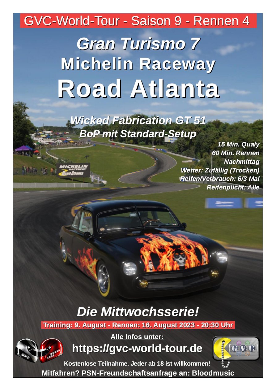 Saison 9 - Rennen 4 - Michelin Raceway - Road Atlanta - Wicked Fabrication GT 51