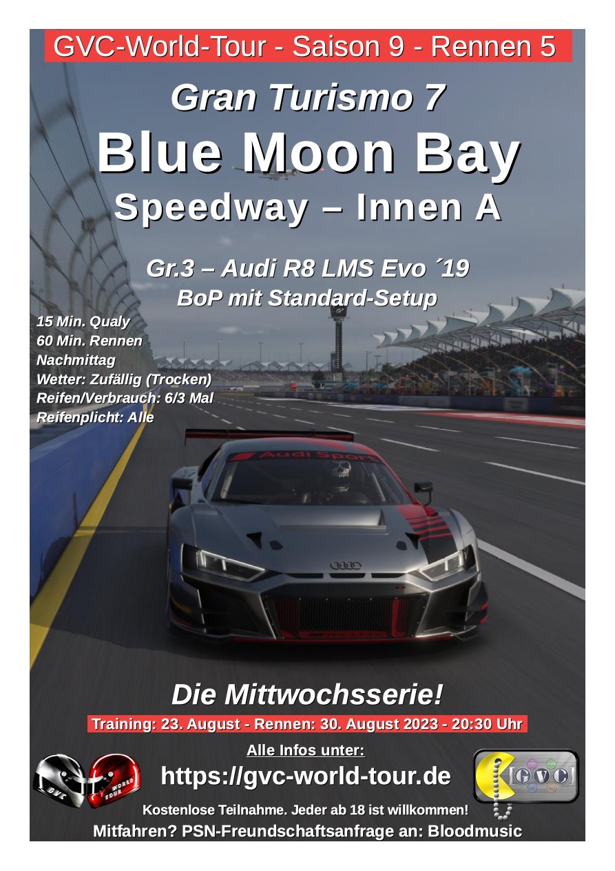 Saison 9 - Rennen 5 - Blue Moon Bay - Speedway – Innen A - Gr.3 - Audi R8 LMS Evo '19