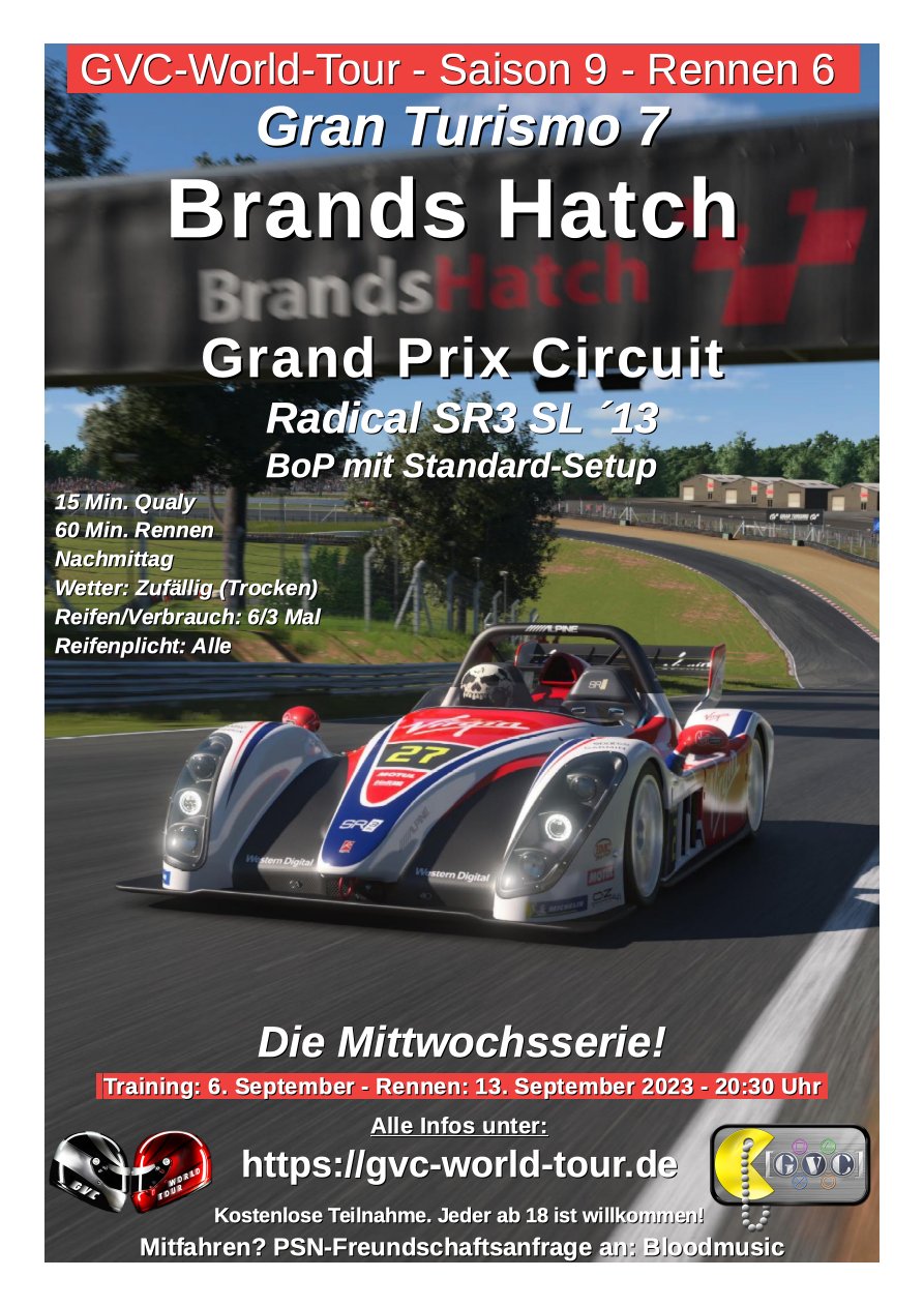 Saison 9 - Rennen 6 - Brands Hatch - Grand Prix Circuit - Radical SR3 SL '13