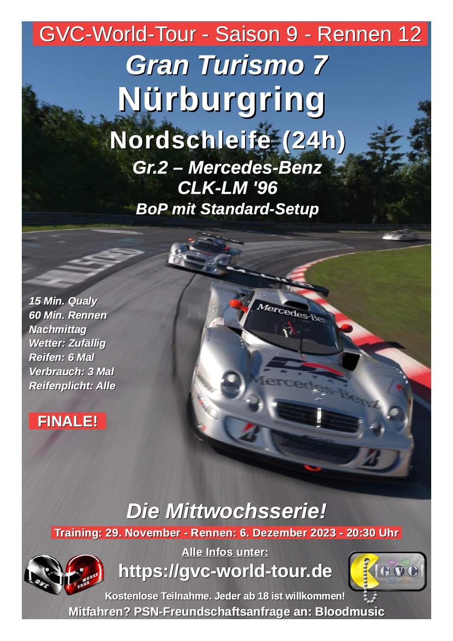 Saison 9 - Rennen 12 - Nürburgring - Nordschleife (24h) - Gr.2 - Mercedes-Benz - CLK-LM '98