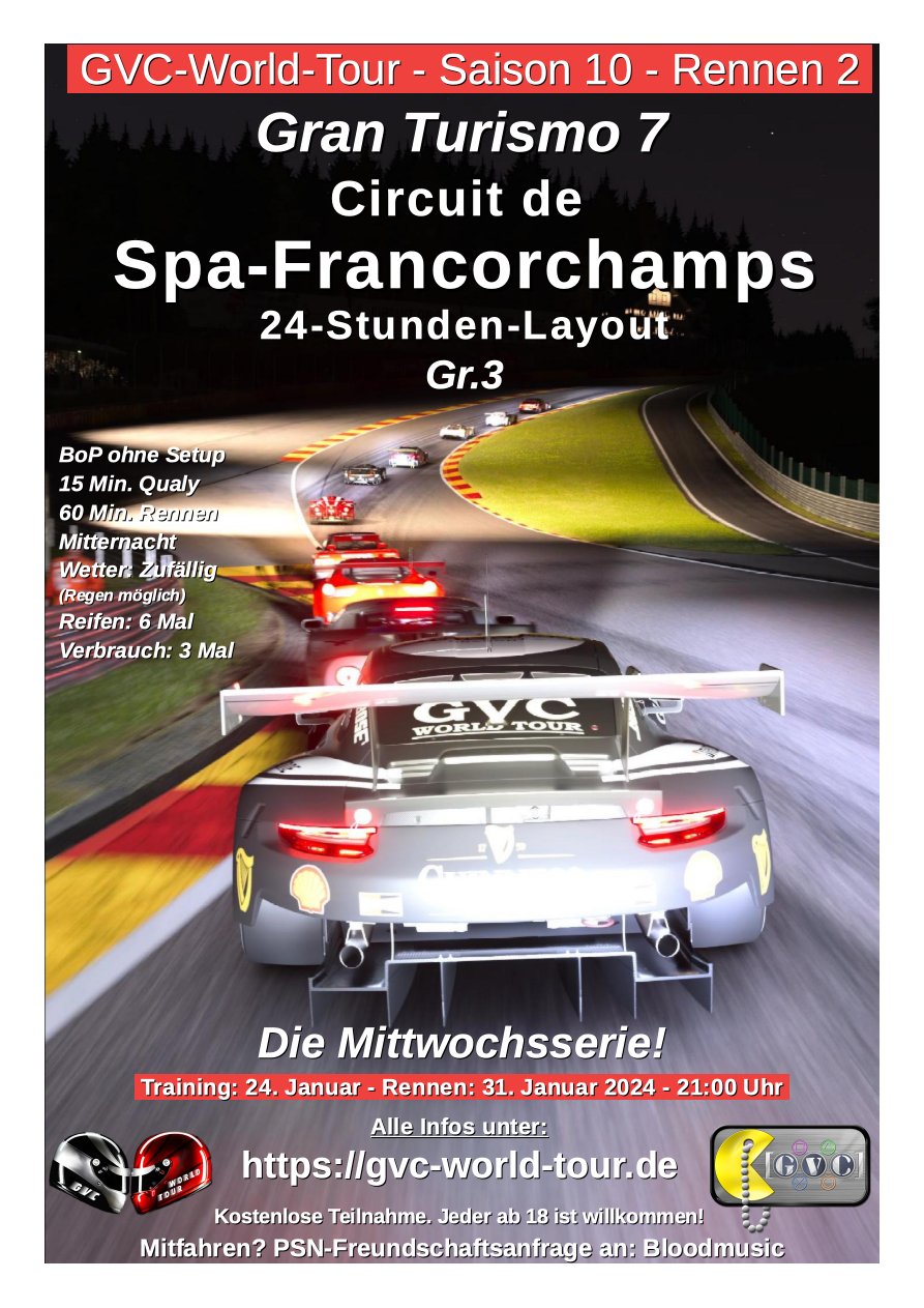 Saison 10 - Rennen 2 - Circuit de Spa-Francorchamps - 24-Stunden-Layout - Gr.3