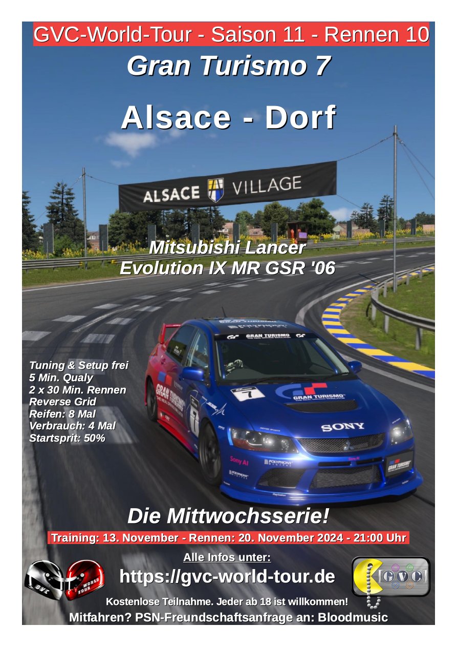 Saison 11 - Rennen 10 - Alsace - Dorf - Mitsubishi Lancer Evolution IX MR GSR '06